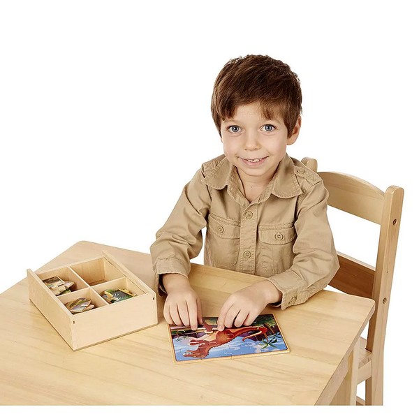 Продукт Melissa and Doug 4 в 1 Динозаври - Дървен пъзел  - 0 - BG Hlapeta